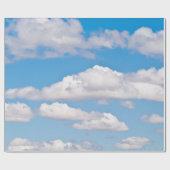 Nubes en cielo azul cadeaupapier (Vlak)