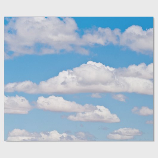 Nubes en cielo azul cadeaupapier (Vlak)