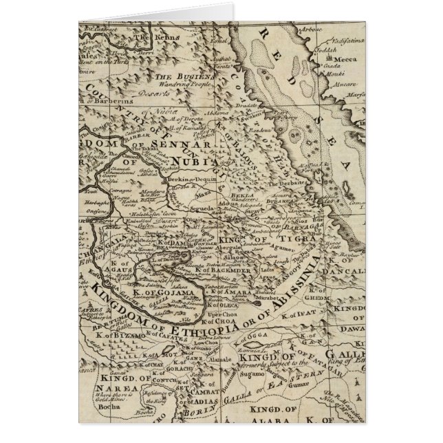 Nubia en Abissinia, Afrika (Voorkant)