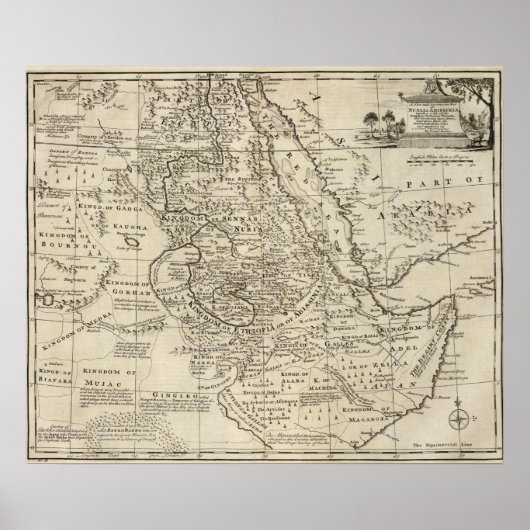 Nubia en Abissinia, Afrika Poster (Voorkant)