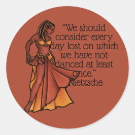 Nubian Belly Dancer Goddess Ronde Sticker
