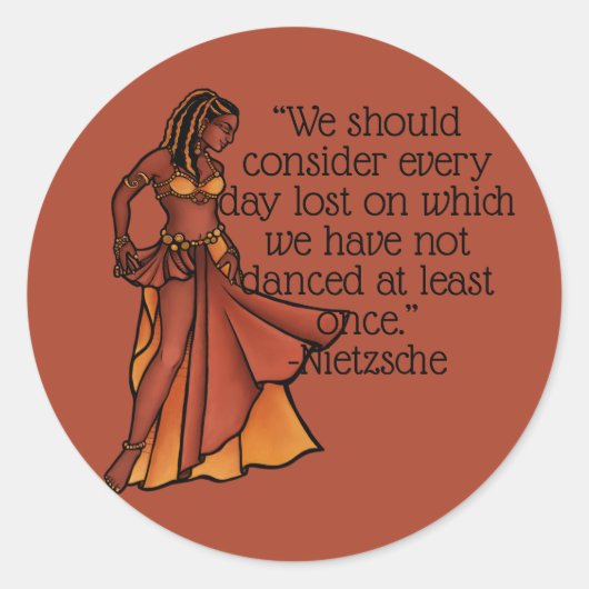 Nubian Belly Dancer Goddess Ronde Sticker (Voorkant)