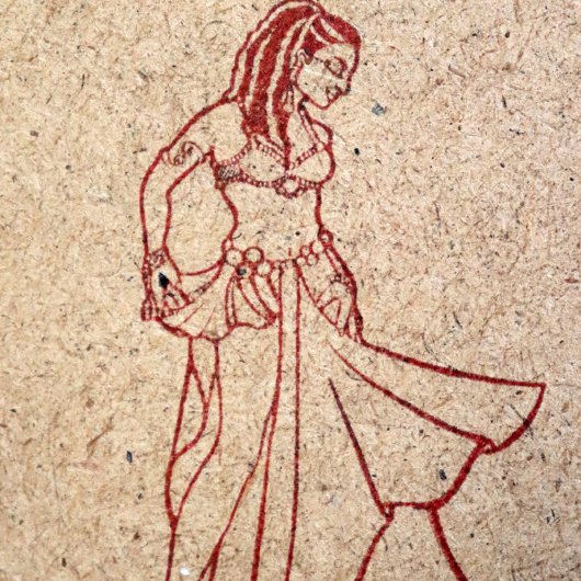 Nubian Belly Dancer Goddess Rubberstempel