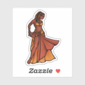 Nubian belly Dancer Goddess Sticker (Vel)