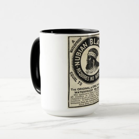 Nubian Blacking Ad Coffee Mok (Voorkant links)