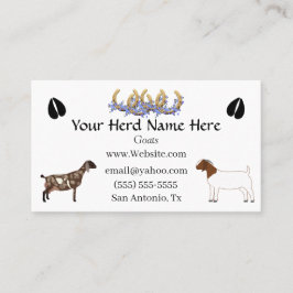 Nubian & Boer Goat Visitekaartje