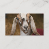 Nubian Dairy Goat Doe White Stripe Caprine Visitekaartje (Achterkant)