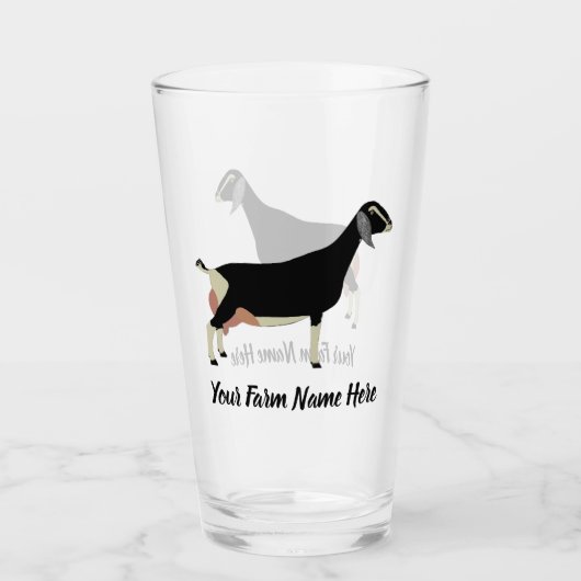 Nubian Dairy Goat Glas (Voorkant)