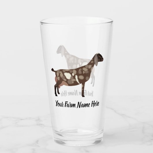 Nubian Dairy Goat Glas (Achterkant)