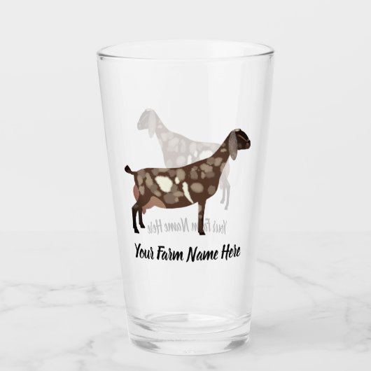 Nubian Dairy Goat Glas (Voorkant)
