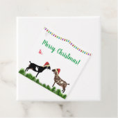 Nubian Dairy Goat Kerstmis Bedankjes Labels (In situ)