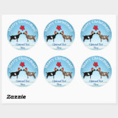 Nubian Dairy Goat Kerstmis in de sneeuw Ronde Sticker (Vel)