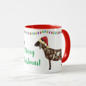 Nubian Dairy Goat Kerstmis Mok (Voorkant rechts)