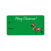 Nubian Dairy Goat met kerstcadeLabel Etiket (Voorkant)