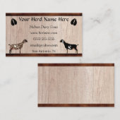 Nubian Dairy Goat Visitekaartje (Voorkant / Achterkant)