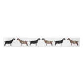Nubian Dairy Goat White Satin Ribbon Satijnen Lint (Voorkant)