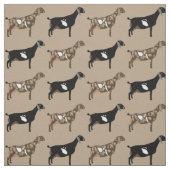 Nubian Dairy Goats on Tan Stof (Swatch)