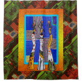 Nubian Douchegordijn (Voorkant)