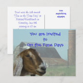 Nubian Goat Boerderij Day Invitation- aanpassen Uitnodiging Briefkaart (Voorkant / Achterkant)