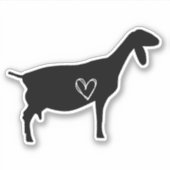Nubian Goat Love Sticker (Voorkant)