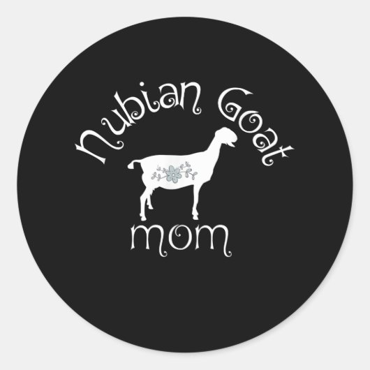 Nubian Goat Ma Gift Ronde Sticker (Voorkant)