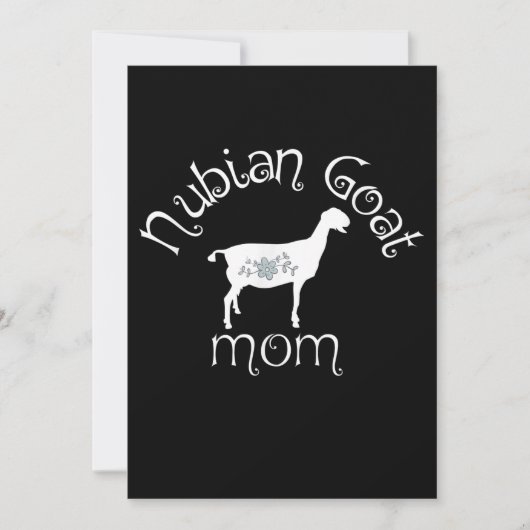 Nubian Goat Mam Gift Kaart (Voorkant)