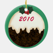 Nubian Goat Santa Hat kerstversiering Keramisch Ornament (Achterkant)