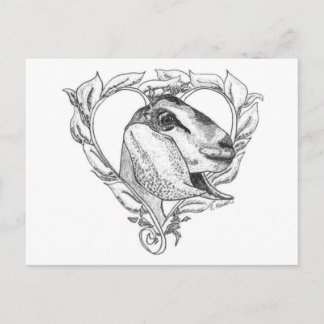 Nubian Head in het hart Briefkaart