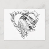 Nubian Head in het hart Briefkaart (Voorkant)