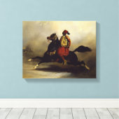 Nubian Horseman bij de Gallop Canvas Afdruk (Insitu (Houten vloer))