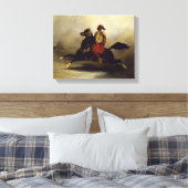 Nubian Horseman bij de Gallop Canvas Afdruk (Insitu (Slaapkamer))