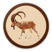 Nubian Ibex - Ein Gedi Keramische Knop (Voorkant)