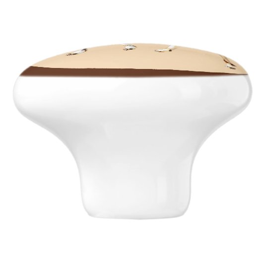 Nubian Ibex - Ein Gedi Keramische Knop (Zijkant)