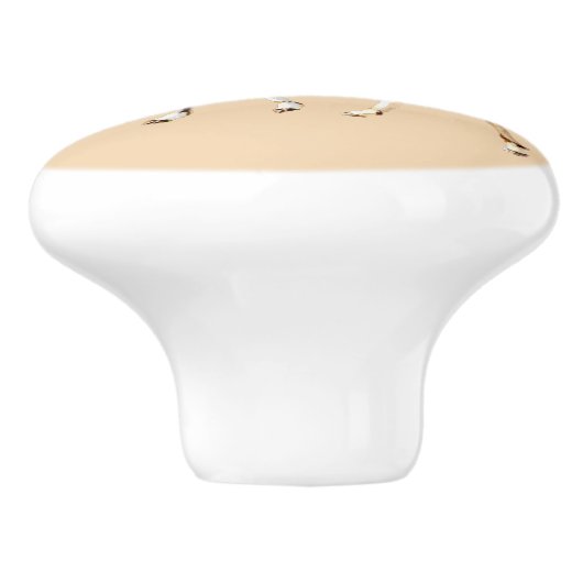 Nubian Ibex - Ein Gedi Keramische Knop (Zijkant)