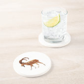 Nubian Ibex - Ein Gedi Zandsteen Onderzetter (Zijkant)