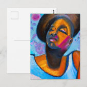 Nubian Princess Powerful Black Woman Art Briefkaart (Voorkant / Achterkant)