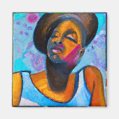 Nubian Princess Powerful Black Woman Magneet (Voorkant)