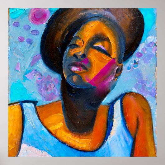 Nubian Princess Powerful Black Woman Poster (Voorkant)