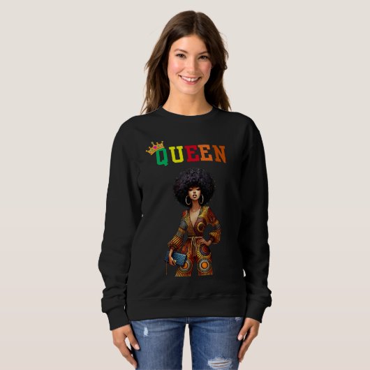 Nubian Queen: Elegance Women's sweatshirt (Voorkant volledig)