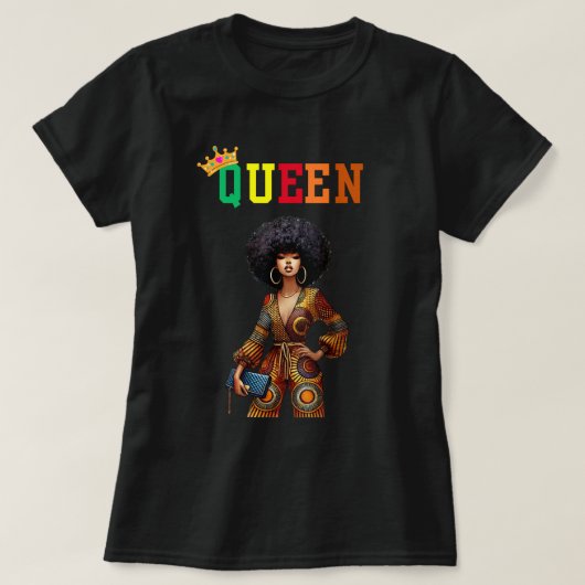 Nubian Queen: Elegance Women's T-Shirt (Design voorkant)