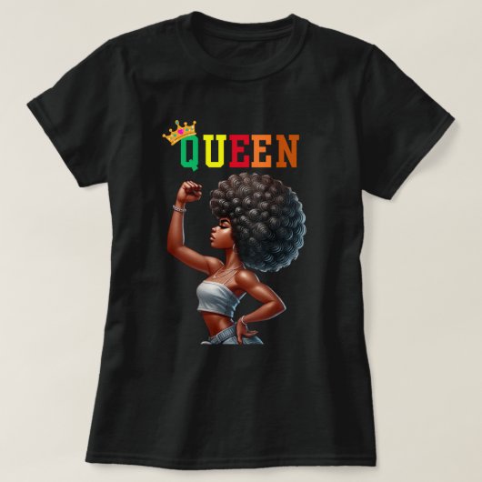Nubian Queen: Might Women's T-Shirt (Design voorkant)