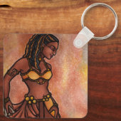 Nubian Sister Belly Dancer Sleutelhanger (Achterkant)