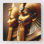 Nubian Warrior Queen Egyptian Art print op klok (Voorkant)