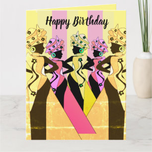 Nubian Woman Art African American Birthday Card Kaart