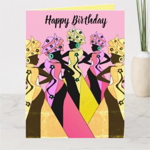 Nubian Woman Art African American Birthday Card Kaart