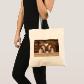 Nubische doe over houten rail tote bag (Voorkant (product))