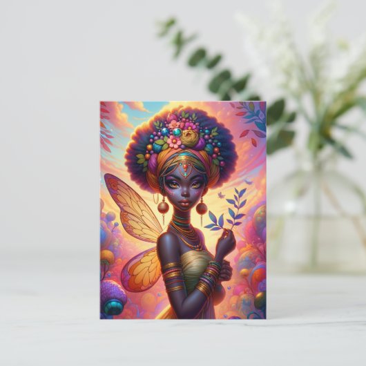 Nubische fee briefkaart (Staand voorkant)