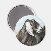 Nubische Geit Kunstmagneet Magneet (Voorkant / Achterkant)