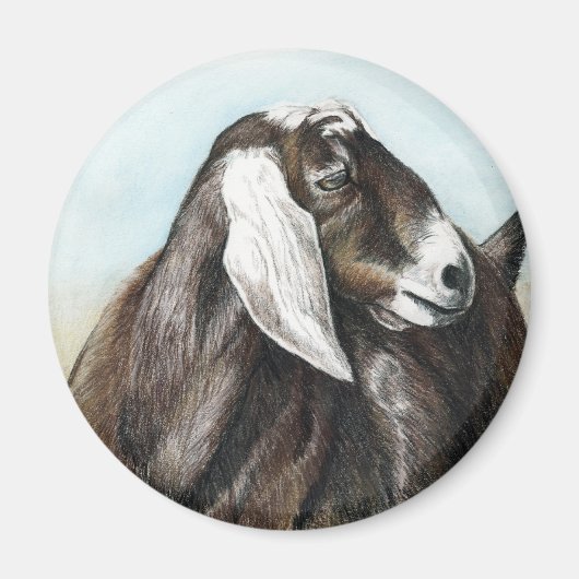 Nubische Geit Kunstmagneet Magneet (Voorkant)
