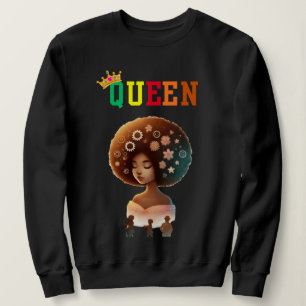 Nubische Koningin: Dames sweatshirt voor Fro Sho
